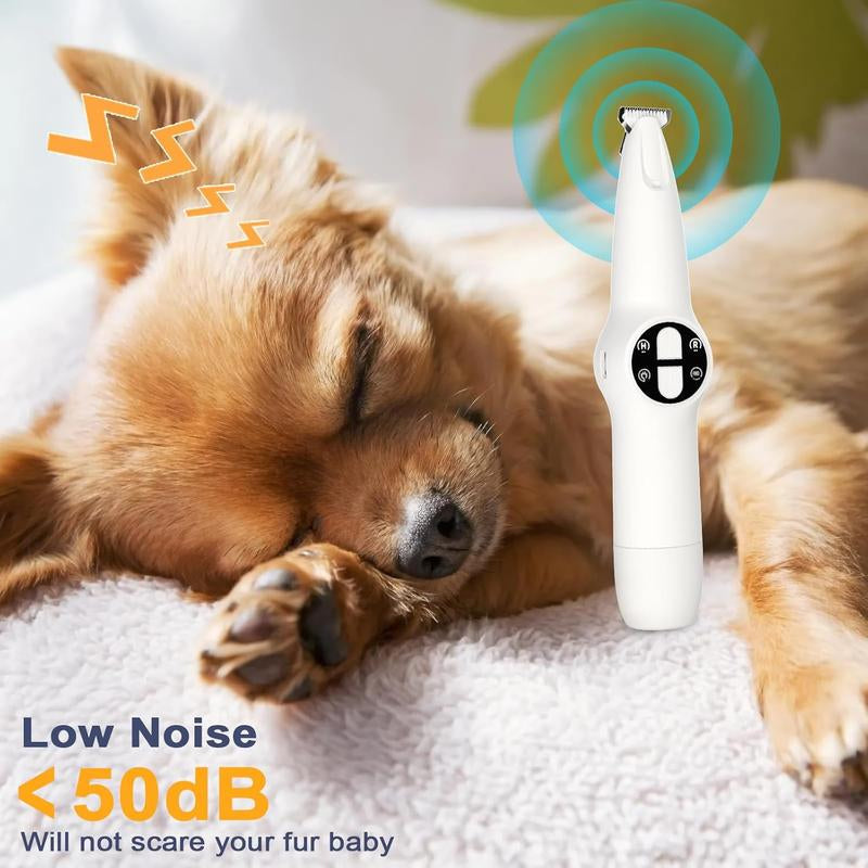 Dog Paw Trimmer with LED Light, Upgraded 2 in 1 Dog Grooming Kit, Cordless Pet Nail Trimmers Grinder with 3 Ports for Small Medium Large Dogs, Pet Micro Precision Electric Trimmer for Paws Eyes Ears,Cat and Dog Beauty Kit